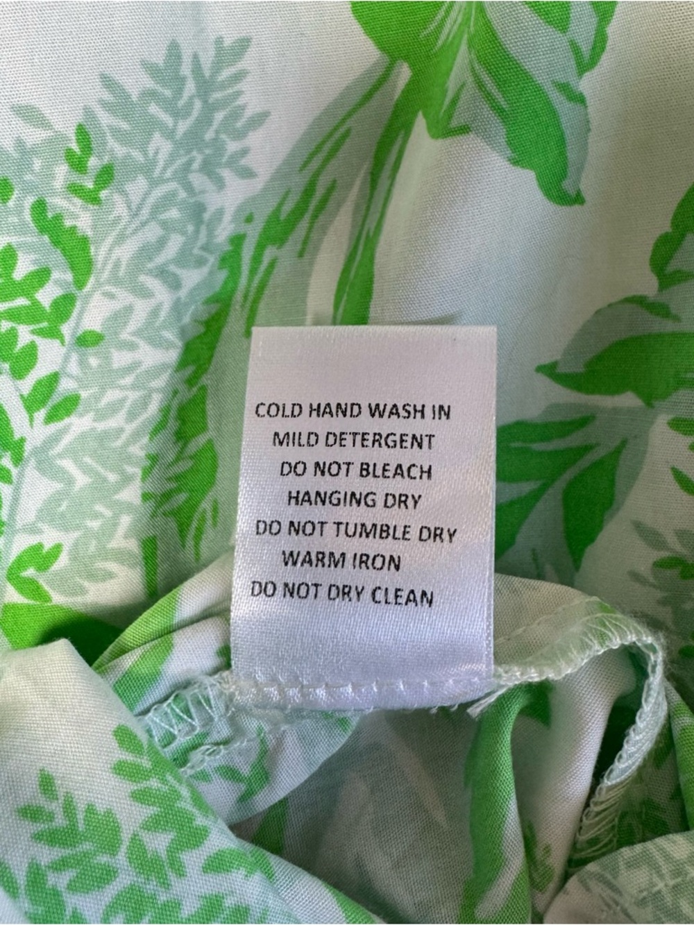 Olivaceous Womens Green Leaf Cotton Tiered Mini Dress Medium - Picture 10 of 14